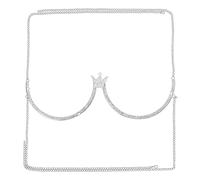 Greabuy Fascia toracica reggiseno catena vestito imbracatura abbigliamento festival strass catena petto lingerie gioielli per le donne, 8.97x6.24in, Lega