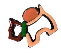 Greabuy Fermaglio per capelli a forma di cucciolo, in acrilico, antiscivolo, resistente, leggero, accessorio da donna