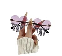 Greabuy Occhiali da sole a forma di cuore con lacrima alla moda per proteggere il sole, Colore 3, Dimension145.9cm/5.512.32in