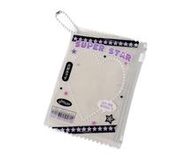 Greabuy Portafoglio per carte in PVC trasparente impermeabile alla moda per ragazze piccole borse per il trasporto quotidiano e l'uso in viaggio Portafoglio in PVC trasparente per le donne, Viola