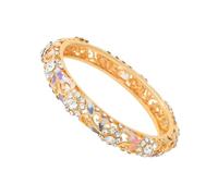 Greabuy Romance Hollow Out Fish Tail Spring Zn lega catena mano con strass brillanti accento colori assortiti catena da polso, Misura unica, come descritto