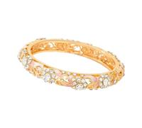Greabuy Romance Hollow Out Fish Tail Spring Zn lega catena mano con strass brillanti accento colori assortiti catena da polso, Misura unica, come descritto