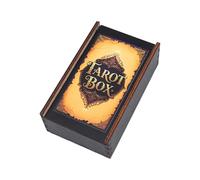 Greabuy Tarocchi Deck Game Card Organizzatori Scatola di Immagazzinaggio Tarocchi Deck Holder Container Tarocchi Carte Custodia Titolare Tarocchi Legno Scatola di Trading Organizzatori