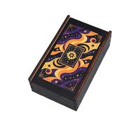 Greabuy Tarocchi Deck Game Card Organizzatori Scatola di Immagazzinaggio Tarocchi Deck Holder Container Tarocchi Carte Custodia Titolare Tarocchi Legno Scatola di Trading Organizzatori