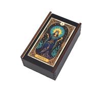 Greabuy Tarocchi Deck Game Card Organizzatori Scatola di Immagazzinaggio Tarocchi Deck Holder Container Tarocchi Carte Custodia Titolare Tarocchi Legno Scatola di Trading Organizzatori