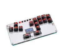 Greabuy Tastiera da gioco 16Keys All Button Controller per PC Arcade Stick con Arcade di luce