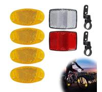 Greacesrio Catarifrangente per Raggi di Bicicletta, 6 Pezzi Riflettore per Biciclett Riflettore Anteriore Posteriore, per Bicicletta, Set di Riflettori Anteriori Posteriori per Bici da Strada (6pcs)