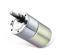 Greartisan Motoriduttore CC 12 V 100 RPM ad alta coppia, micro motore elettrico a riduzione di velocità, albero di uscita eccentrico, diametro 37 mm