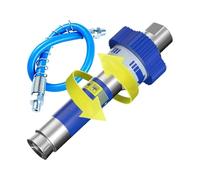 Grease Coupler - 8,8 cm Lock Clamp Type Flat-Head | Automotive Lubricant Tips | External Spiral Type High-pressure Grease Nozzle For Professionals Mechanics Technicians Farm Equipment Cars Sedans