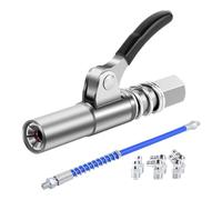 Grease Coupler - Grease Tip Locking | Steel Quick Release Ģrease Tip Kit With Nozzles, Ğrease Fittings With 30cm Hose, For Machinery And Equipment Trucks ATVs Trailers Excavators Skid Steer Backhoes