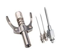 Grease Coupler, High Pressure Quick Release Fitting With 3 Grease Needles, Quick Connect Greasing Accessory Kit, Perfect For Zerk Fittings Lubrication Tools Automotive And Machinery Use