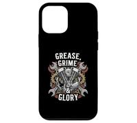 Grease Grime Glory Motorcycle Engine Biker Mechanic Custodia per iPhone 12 mini