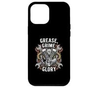 Grease Grime Glory Motorcycle Engine Biker Mechanic Custodia per iPhone 12 Pro Max