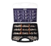 Grease Nipple Set - 270-Piece Industrial-Grade Galvanized Kit, Features Precision-Milled Threads For Leak-Free Mechanical Lubrication, Hardened Carbon Steel Construction Withstands High-Pressure
