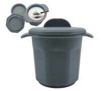 Grease Saver con filtro - Cirterne alimentari | Custode 'olio di salsa portatile | Pentole da filtro a olio | Contenitore di grassi cucina con manico in silicone e coperchio |