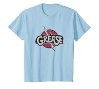 Grease Title Logo Patch Maglietta, Bambini, Celeste, 12 Anni