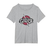 Grease Title Logo Patch Maglietta, Donna Plus-Size, Grigio Melange, 1X