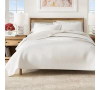 Great Bay Home Alicia Collection - Set di biancheria da letto per letto matrimoniale, 2 pezzi, per letto matrimoniale, colore: bianco, per tutte le stagioni, collezione Alicia