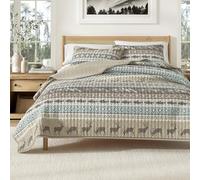 Great Bay Home Copriletto reversibile in stile rustico con 2 federe per tutte le stagioni, 3 pezzi