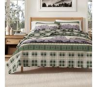 Great Bay Home Set di 3 pezzi copriletto reversibile rustico Lodge con 2 federe, set trapunta per tutte le stagioni (King, Salt Creek)
