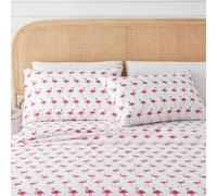 Great Bay Home Set di lenzuola per letto matrimoniale in microfibra costiera, 3 pezzi, con stampa nautica, ultra morbide, resistenti alle pieghe e allo sbiadimento, stampe e motivi a tema spiaggia