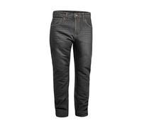 GREAT BIKERS GEAR - Pantaloni da uomo in jeans protettivi con fodera in aramide, rinforzati con protezione, per motociclisti, con protezioni per ginocchia e fianchi, Colore: nero antracite., W40 / L32