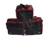 Great Bikers Gear Set di 3 borse laterali per BMW R1200GS Adventure GSA in alluminio, borsa da moto da turismo, borse interne (rosso-nero)