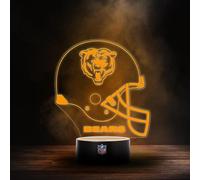 Great Branding Chicago Bears NFL - Lampada a LED con logo, modalità intercambiabile con 6 diversi colori
