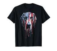 Great Dane American Flag USA Drip Graffiti Lover Patriottismo Maglietta