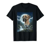 Great Dane Howling to The Moon Meme Funny Dog Lover Maglietta