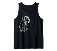 Great Dane Line Art Dog Design Minimalista Ritratto Canotta