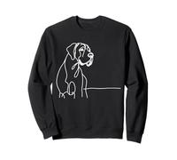 Great Dane Line Art Dog Design Minimalista Ritratto Felpa
