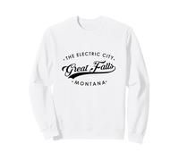 Great Falls Montana MT La Città elettrica per Uomo Donna. Felpa