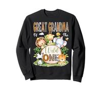 Great Grandma of The Wild One 1° Compleanno Kid Safari Jungle Felpa