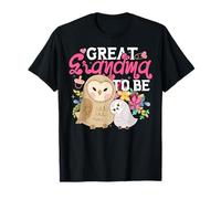 Great Grandma To Be Owl Baby Shower - Annuncio di gravidanza Maglietta