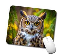 Great Horned Owl Raptor Bird of Prey Mousepad Antiscivolo Mouse Pad Morbido Tappetino Scrivania for Gaming Casa Pc 25X30Cm