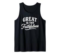 Great Is Thy Faithfulness Christian Apparel Versetto delle Scritture Canotta