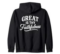 Great Is Thy Faithfulness Christian Apparel Versetto delle Scritture Felpa con Cappuccio