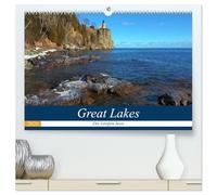 Great Lakes - Die großen Seen (hochwertiger Premium Wandkalender 2026 DIN A2 quer), Kunstdruck in Hochglanz: Rund um die Großen Seen bietet sich dem ... riesigen Wälder und unzähligen Leuchttürmen.