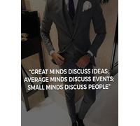 GREAT MINDS DISCUSS IDEAS AVERAGE MINDS DISCUSS EVENTS SMALL MINDS DISCUSS PEOPLE: Daily To Do List, notebook planner, Daily Journal, Daily Reflection