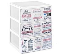 Great Plastic 142666 Set di 3 scatole con disegni di testi, multicolore, 18,7 x 16,6 x 17,2