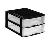Great Plastic Set 2 CASSETTI Stilo 355X265X180mm Nero, Taglia Unica, 12 unità