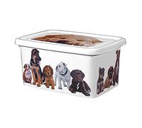 Great Plastic Urban Container con Cani IML Decorati, 8 Litri, Confezione da 12, Bianco, Taglia Unica, unità