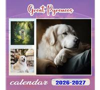Great Pyrenees Calendar 2026-2027: 18 Month Planner To Keep You On Track from Sep 2026 to Dec 2027,Square 8.5 x 8.5 Inches Gift For Organizing & Planning