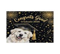 Great Pyrenees Dog Congrats Grad Puzzle per adulti 1000 pezzi, puzzle in legno con cappello per diploma, decorazione stampata classe 2026 per intrattenimento creativo