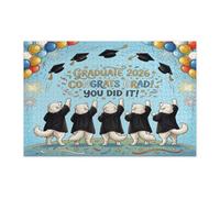 Great Pyrenees Dog Congrats Grad Puzzle per adulti 1000 pezzi, puzzle stampati in legno per feste di cuccioli, decorazione per la casa e l'intrattenimento