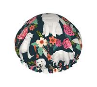 Great Pyrenees Dog Riutilizzabile Impermeabile Lavabile Regolabile Adatto a donne Tutte le lunghezze di capelli Cuffia da a