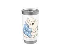 Great Pyrenees Sleeping in Cute Pigiama Sleep Dog Bicchiere termico in acciaio inox doppia parete