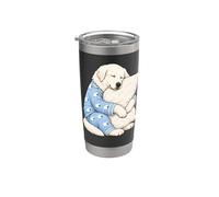 Great Pyrenees Sleeping in Cute Pigiama Sleep Dog Bicchiere termico in acciaio inox doppia parete