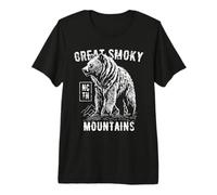 Great Smoky Mountains USA Bear Design Stile Vintage Maglietta Premium